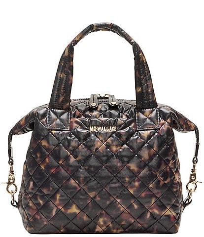 MZ Wallace Tortoise Shell Small Sutton Deluxe Satchel bag