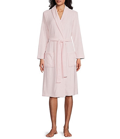 N by Natori Nirvana Long Sleeve Tie Waist Wrap Knit Robe