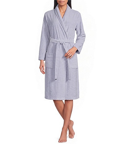 N by Natori Nirvana Long Sleeve Tie Waist Wrap Knit Robe