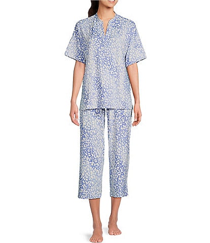 Soma Cool Nights Lace Trim Pajama Shorts, STYLIZED FLORAL AUBURN, Size XXL