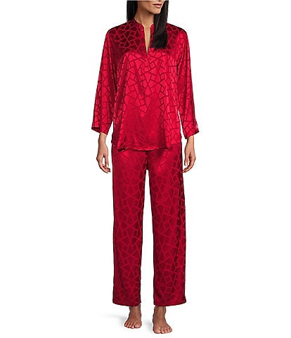 N by Natori Soho Geometric Print Jacquard Pajama Set