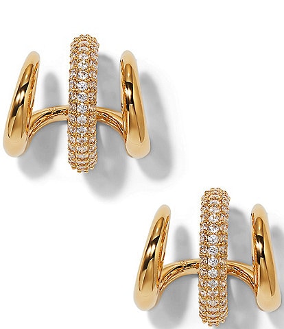 Nadri Alma Illusion C Hoop Earrings