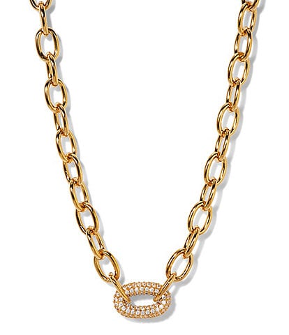Nadri Alma Single Pave Link Chain Necklace