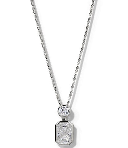 Nadri Brooklyn Slide Emerald Short Pendant Necklace