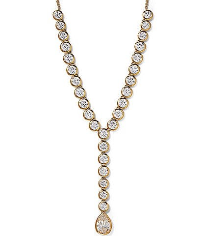 Nadri Crystal Farrah Bezel Set Y Necklace