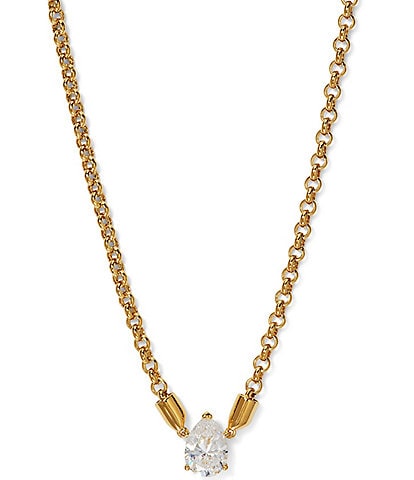 Nadri Crystal Farrah Pear Collar Necklace