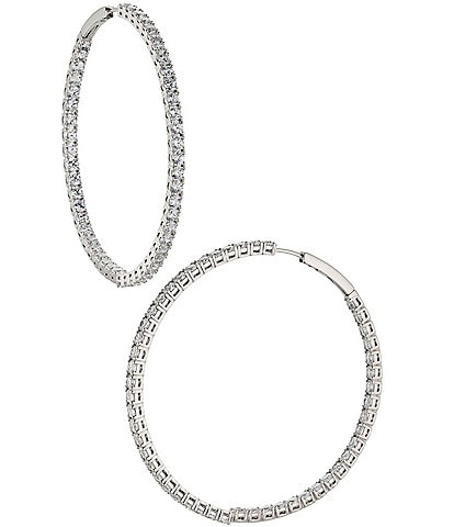 Nadri CZ 50mm Crystal Hoop Earrings