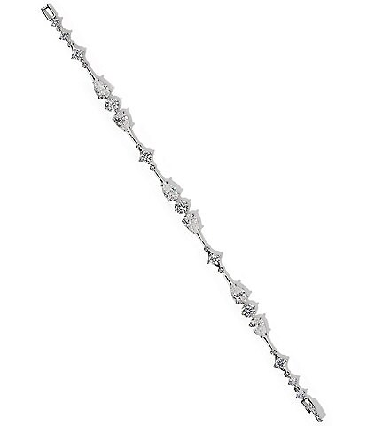 Nadri Elongated Drop And Star Shape Single Line Bracelet