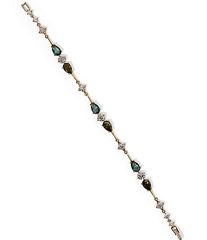 Nadri Elongated Drop And Star Shape Single Line Bracelet