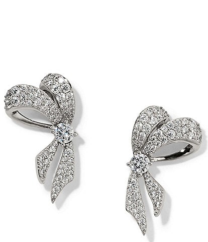 Nadri Eros Ribbon Stud Earrings