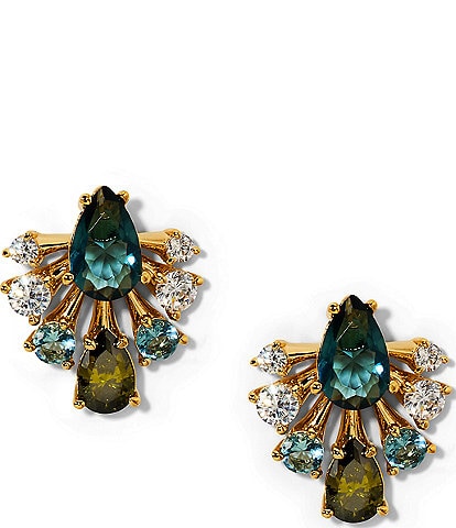 Nadri Hera Large Fan Stud Earrings