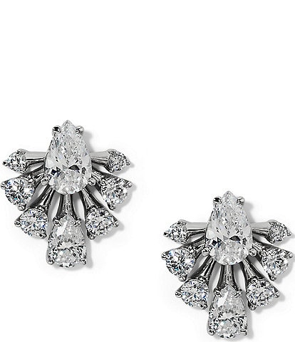 Nadri Hera Large Fan Stud Earrings