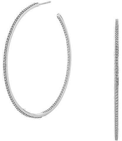 Nadri Pave Large Crystal Hoop Earrings