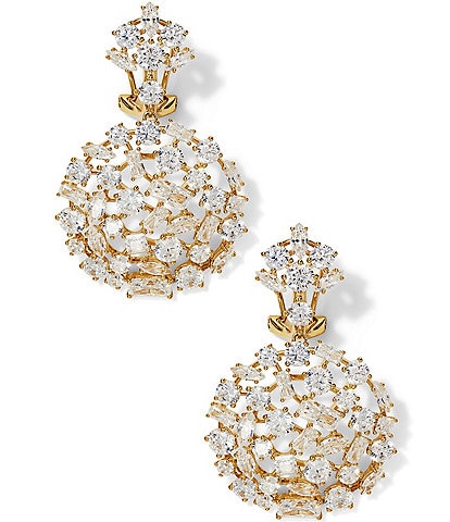 Nadri Rare Jewels Crystal Cluster Drop Earrings