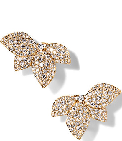 Nadri Strlt Leaf Stud Earrings