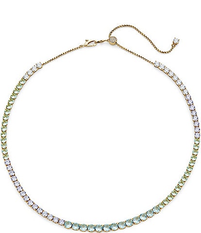 Nadri Watercolor Multi Crystal Tennis Necklace