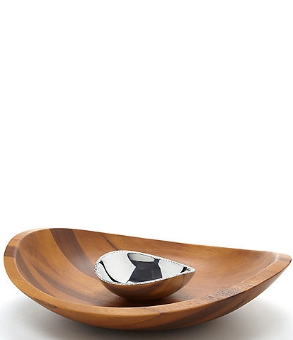 Nambe Braid Chip & Dip Serving Bowls