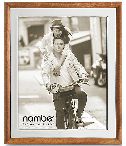 Nambe Hayden 8" x 10" Glass and Wood Picture Frame