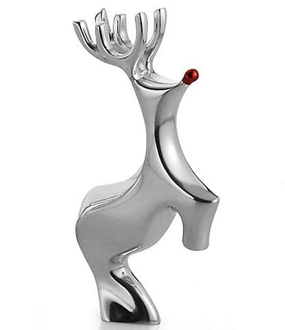 Nambe Miniature Red-Nosed Reindeer Figurine