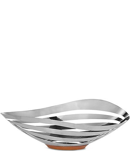 Nambe Pulse Stainless Steel Bread Fruit Bowl