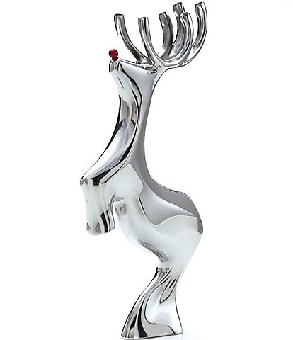 Nambe Red-Nosed Reindeer Figurine