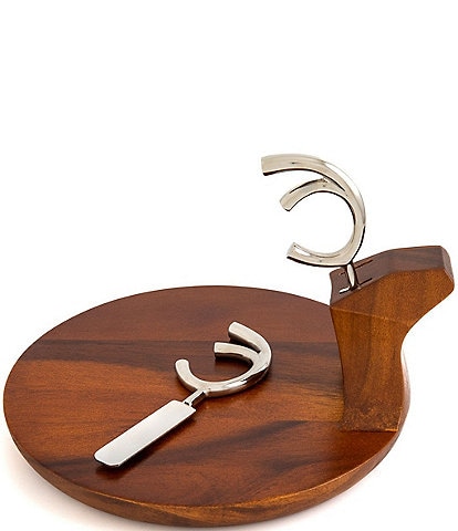 Nambe Reindeer Cheese Board and Spreaders