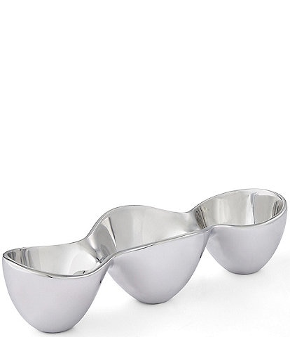 Nambe Triple Condiment Server