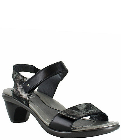 Naot Extant Leather Banded Heeled Sandals