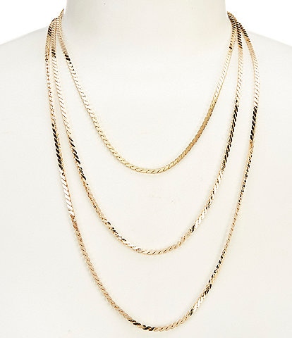 Natasha Accessories 3 Row Chain Necklace