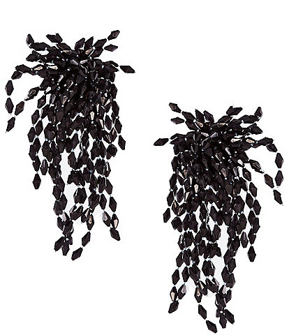 Natasha Accessories Beaded Firework Drop Statement Earrings
