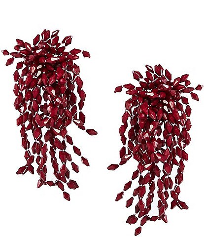 Natasha Accessories Beaded Firework Drop Statement Earrings