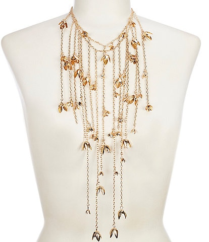 Natasha Accessories Dripping Flower Statement Necklace