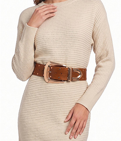 Natasha Accessories Grommet Studded Belt