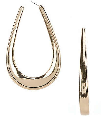Natasha Accessories Huge Teardrop Hoop Earrings
