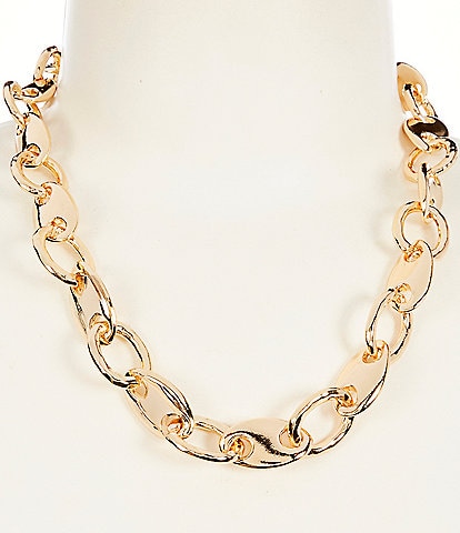 Natasha Accessories Lorrie Link Chain Collar Necklace