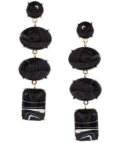 Natasha Accessories Mix Stone Linear Earrings