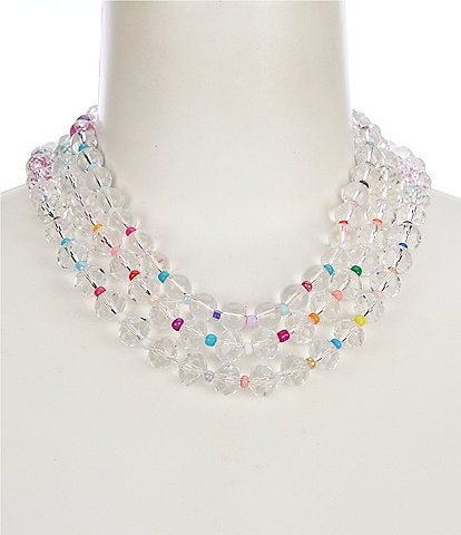Natasha Accessories Multi Bead Resort Short Multi Strand Necklace