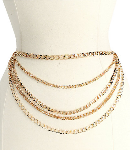 Natasha Accessories Multi Layer Chain Belt