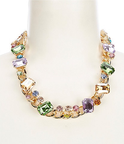 Natasha Accessories Multi Stone Collar Necklace