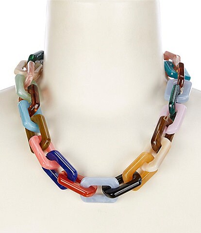 Natasha Accessories Multicolor Link Collar Necklace