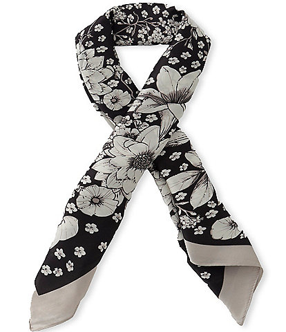 Natasha Accessories Poppy Print Square Scarf
