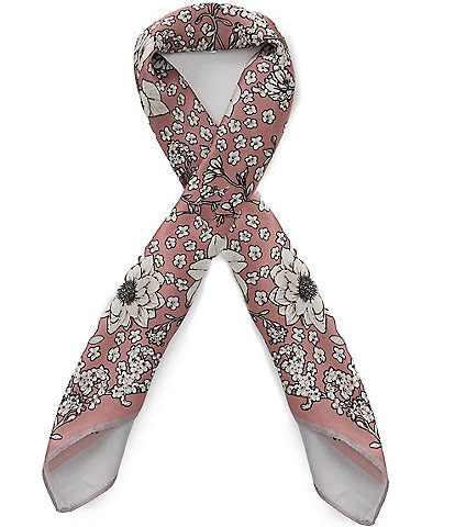 Natasha Accessories Poppy Print Square Scarf