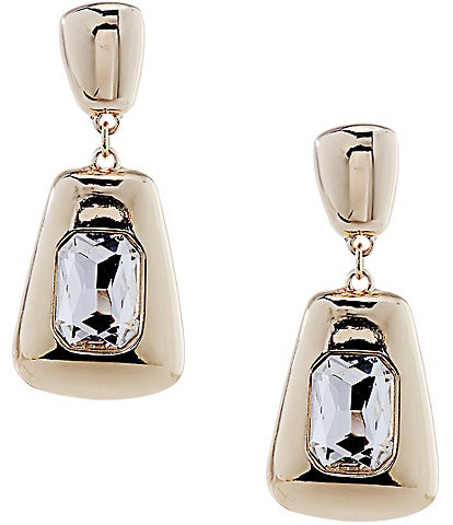 Natasha Accessories Rectangle Stone Drop Earrings
