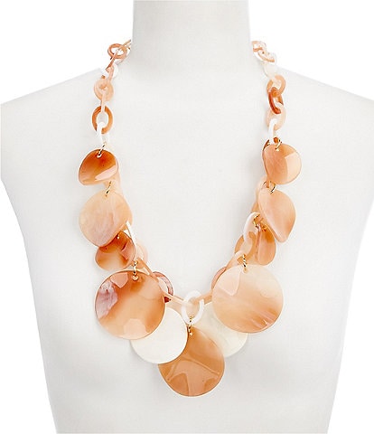 Natasha Accessories Resin Chips Statement Necklace