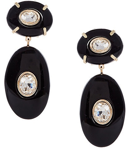 Natasha Accessories Resin Double Drop Statement Earrings