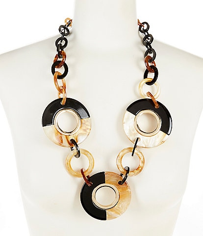 Natasha Accessories Resin Mix Ring Statement Necklace