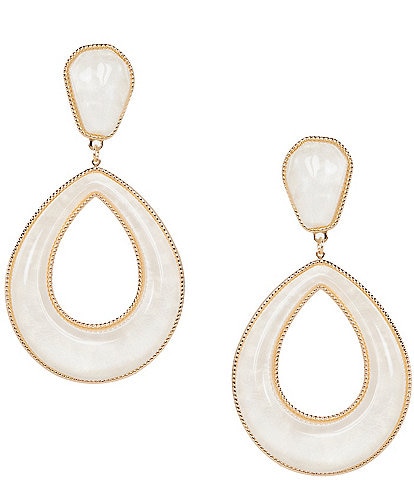 Natasha Accessories Resin Open Circle Drop Earrings