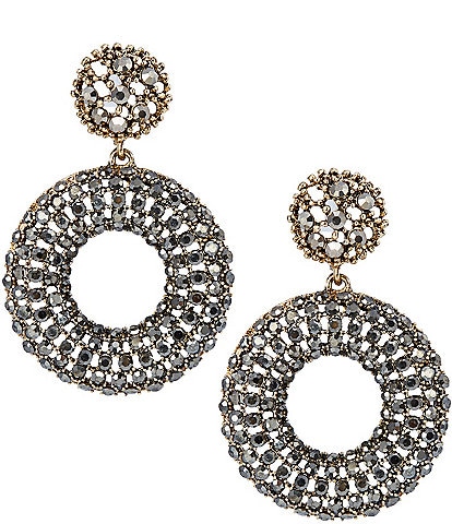 Natasha Accessories Stone Double Drop Earrings
