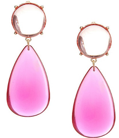 Natasha Accessories Stone Teardrop Drop Earrings