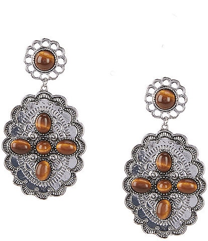 Natasha Accessories Stone Western Drop Earrings
